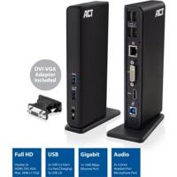 USB 3.2 Gen1 - Docking station - HDMI, DVI - 2x USB 3.2 - 4x USB 2.0 - Ethernet - 2x 3.5mm - thumbnail