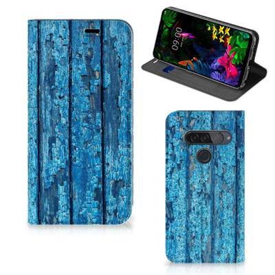 LG G8s Thinq Book | Wallet Case | Wood Blue LG G8s Thinq Book | Wallet Case | Wood Blue