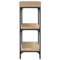 Wandtafel met schappen 100x30x80 cm sonoma eikenkleurig - thumbnail