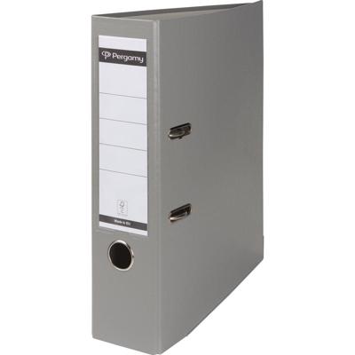 Pergamy ordner, voor ft A4, uit PP en papier, met beschermrand, rug van 8 cm, grijs Pergamy ordner, voor ft A4, uit PP en papier, met beschermrand, rug van 8 cm, grijs