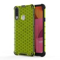 Voor Galaxy A20s shock proof honingraat PC + TPU case (groen) - thumbnail