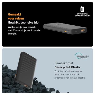 Xtorm Go2 Power Pack 10000 mAh Powerbank Zwart