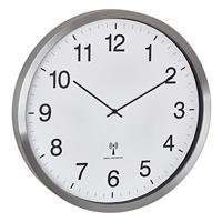 TFA Dostmann 60.3548.02 Wandklok Zendergestuurd 50.8 cm x 65 mm Wit, Zilver Groot display - thumbnail