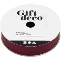 Creativ Company Cadeaulint, b: 18 mm, matt, rood, 25 m/ 1 rol - thumbnail