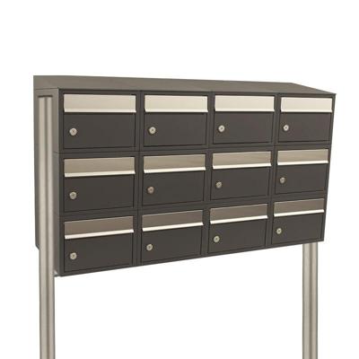 Stoer! Brickset 4-Breed, 3-Hoog Met Dak Zwart Op Statief Antraciet - 40215065_4x3ds