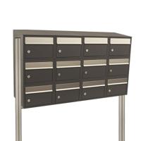 Stoer! Brickset 4-Breed, 3-Hoog Met Dak Zwart Op Statief Antraciet - 40215065_4x3ds - thumbnail