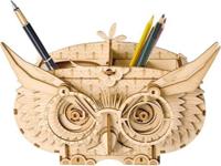 Robotime Luxe houten Pennenbak Uil Pennenhouder DIY Modelbouw Knutselen - thumbnail