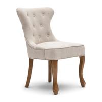 Rivièra Maison Eetkamerstoel 'George' Chenille Jacquard, kleur Glossy Flax - thumbnail