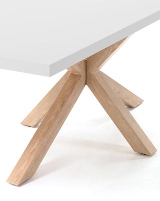Kave Home Eettafel 'Argo' Eiken/Wit, 200 x 100cm Kave Home Eettafel 'Argo' Eiken/Wit, 200 x 100cm
