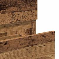 Badkamerkast met spiegel bewerkt hout oud houtkleurig - thumbnail