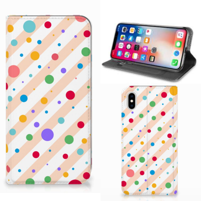 Apple iPhone Xs Max | Hoesje met Magneet | Dots Apple iPhone Xs Max | Hoesje met Magneet | Dots