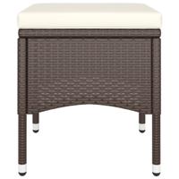 5-delige Loungeset poly rattan bruin - thumbnail