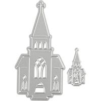 Creativ Company Stans- en embossing mallen, kerken, afm 46x91+18x35 mm, 1 stuk - thumbnail