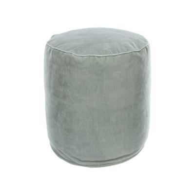 Kave Home Poef 'Brunetta' Velvet, kleur Lichtblauw