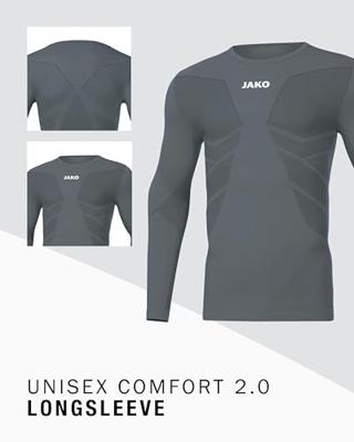 JAKO 6455 Longsleeve Comfort 2.0 - Steengrijs - M