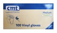 Cmt Cmt Onderzoekshandschoen Vinyl Wit Gepoederd M (100st) - thumbnail