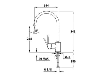Mengkraan Teka 559950200 Zilverkleurig Metaal Roestvrij staal Staal