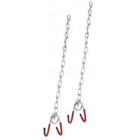 Simson Ophangkettingen met haken rood/zilver 2 stuks - thumbnail