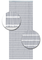 Vliegengordijn Hulzen Zilver - 90cm x 210cm - thumbnail