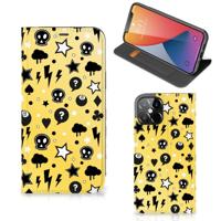 Mobiel BookCase iPhone 12 Pro Max Punk Geel - thumbnail