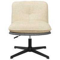 Kantoorstoel draaibaar stof crmekleurig - thumbnail