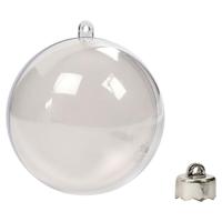 Creativ Company decoratie kerstballen tweedelig, 5st. - thumbnail