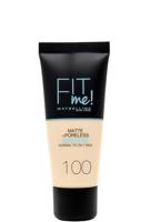 Maybelline - Fit Me Matte + Poreless Foundation - 100 Warm Ivory - thumbnail