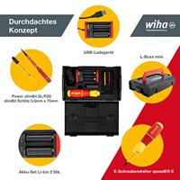 Wiha 44318 | E-schroevendraaier speedE® II electric | 7-dlg | met slimBits | accu&apos;s en USB-oplader in L-Boxx Mini - 44318 - thumbnail