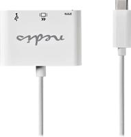 USB-C-Adapterkabel | Type-C Male - USB-A Female + Type-C Female + HDMI-uitgang | 0,2 m | Wit - thumbnail