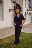 Studio Anneloes Lexie Waffle Trousers 13074 Broek 6900 Dark Blue - thumbnail
