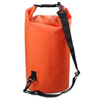 Outdoor waterdichte één schoudertas droge zak PVC vat tas capaciteit: 15L (oranje) - thumbnail