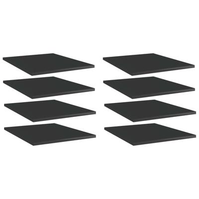 VidaXL Wandschappen 8 st 40x50x1,5 cm bewerkt hout hoogglans zwart VidaXL Wandschappen 8 st 40x50x1,5 cm bewerkt hout hoogglans zwart