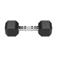 REBEL ACTIVE Rubbergecoate gietijzeren dumbbells 2x6 kg - thumbnail