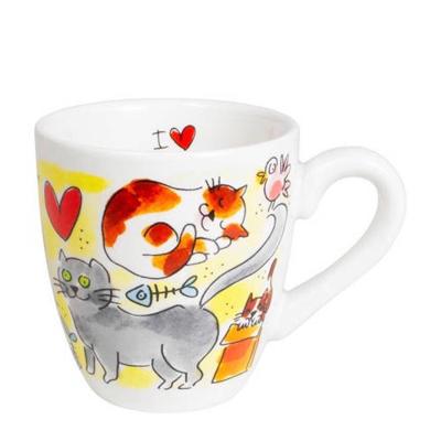 Blond Amsterdam minimok aardewerk cat lover 8x8.5cm multi