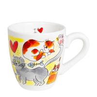 Blond Amsterdam minimok aardewerk cat lover 8x8.5cm multi - thumbnail