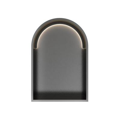 Hotbath &MORE Inbouwnis Toogmodel 30x45x10cm met LED IP44 Geborsteld Gunmetal PVD