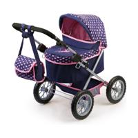 Poppenwagen Reig Trendy Royal Special Version Blauw Roze 45 cm - thumbnail