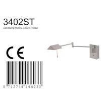 Steinhauer Wand leeslampRetina metaal grijs - 3402ST - thumbnail