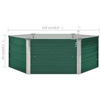 VidaXL Plantenbak verhoogd 129x129x46 cm gegalvaniseerd staal groen - thumbnail