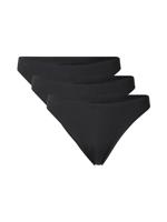 Dames string - 3-pack - Naadloos- Seamless - Zwart en huidskleur - thumbnail