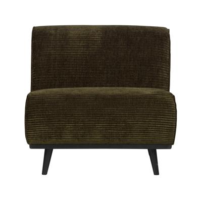 WOOOD Bank 'Statement' 1-zits Element, Rib, kleur Warm Groen