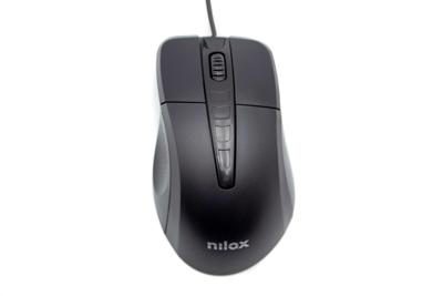 Optische Muis Nilox MOUSB1001 1000 DPI Zwart