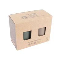 Dantoy bekerset mokka/olijfgroen, 2dlg. - thumbnail