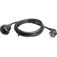 AS Schwabe 50512 Stroom Verlengkabel Zwart 5.00 m H05VV-F 3G 1,5 mm² - thumbnail