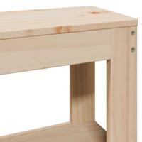 Bedframe met hoofdbord massief grenenhout 140x190 cm - thumbnail
