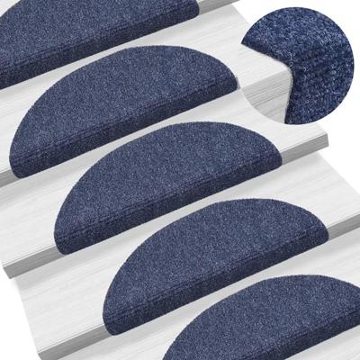 VidaXL Trapmatten zelfklevend 10 stuks 56x17x3 cm blauw halfrond
