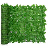 VidaXL Balkonscherm met groene bladeren 600x100 cm - thumbnail