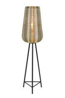Light & Living Vloerlamp 'Adeta', goud+mat zwart, 147cm hoog - thumbnail