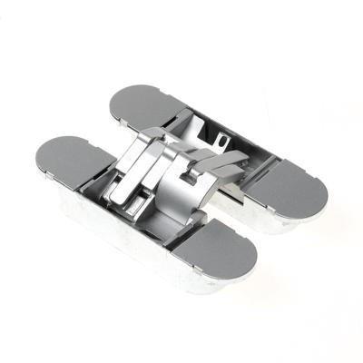 Intersteel Scharnier 130x30mm onzichtbaar zilvergrijs 3D verstelbaar Intersteel Scharnier 130x30mm onzichtbaar zilvergrijs 3D verstelbaar