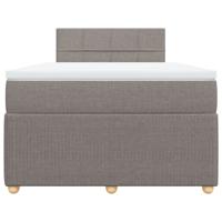 Boxspring met matras stof taupe 120x200 cm - thumbnail